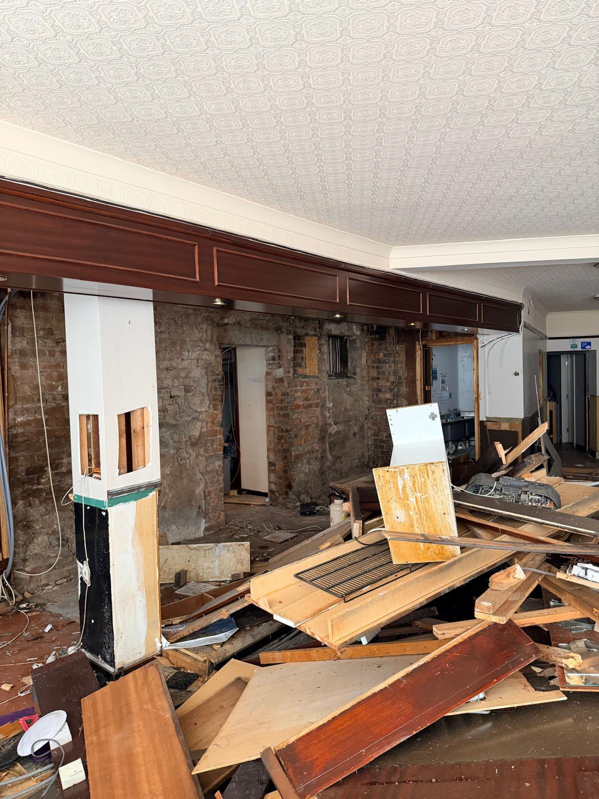 Thistle Bar Alloa — renovation progress through the venue