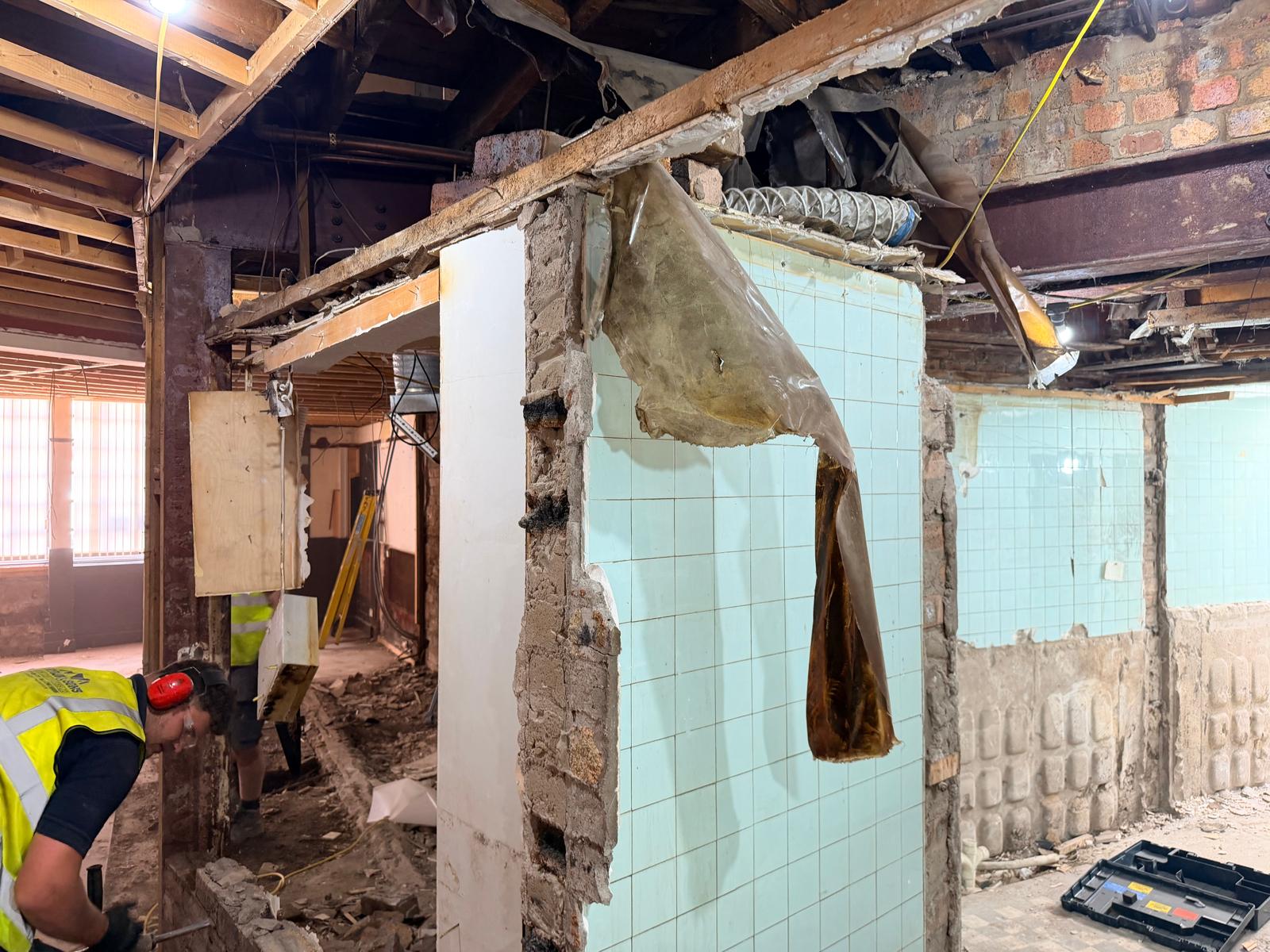 Thistle Bar Alloa — interior construction progress