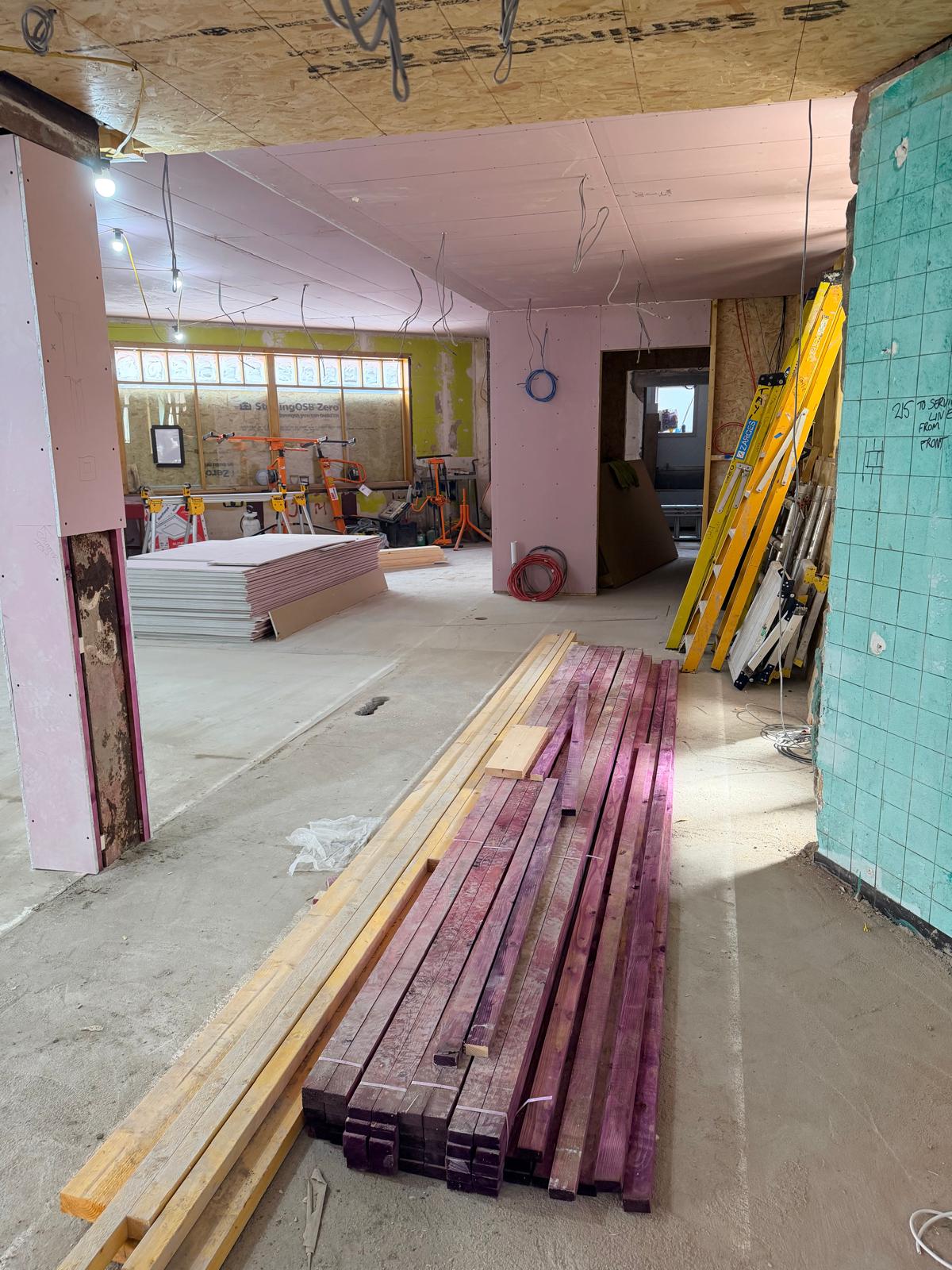 Update 24 July — timber delivery, boarding progress and service mark-ups